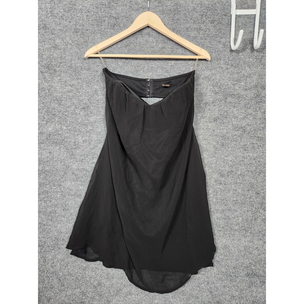 Miss Avenue Dress Womens Large Black‎ Strapless Chiffon Overlay Party Cocktail